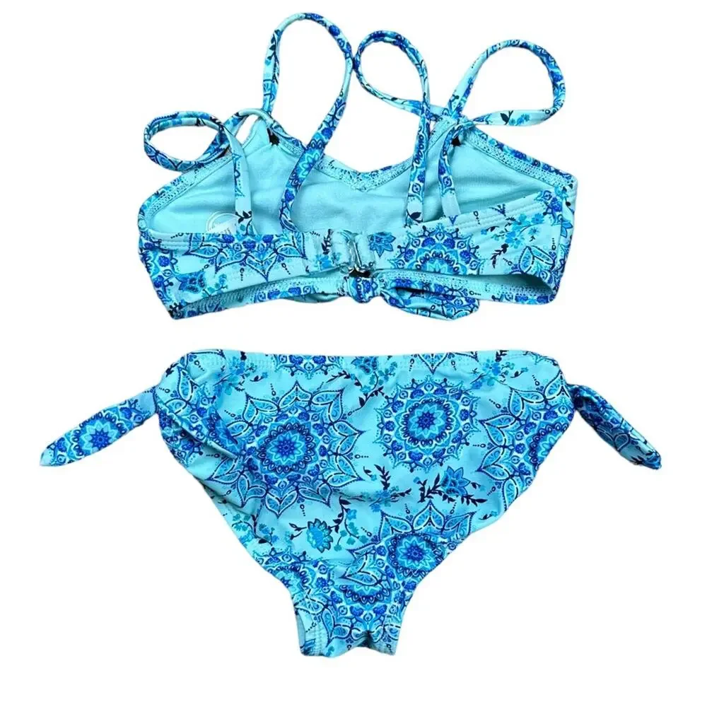 Blue Mandala Bikini Girls Size XS 4-5